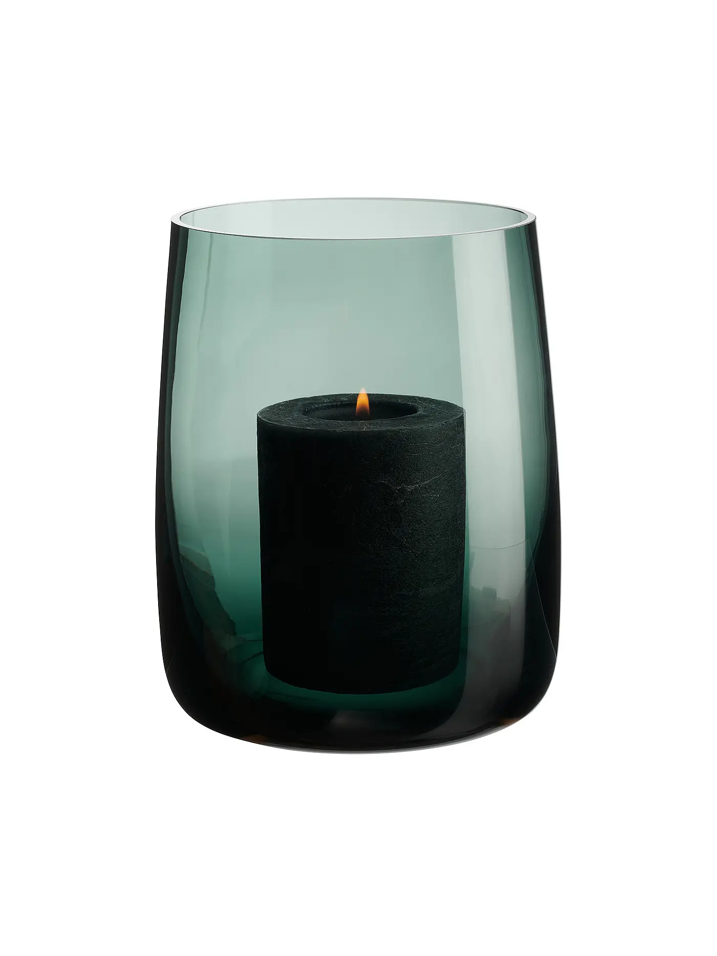 ASA SELECTION | Vase - Windlicht AJANA 18cm Green | dunkelgrün